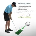 PGM Golf Mat Portable with Tee Seat Realistic Turf Putter Mat Outdoor Sports Golf Training Turf Mat Indoor Office DJD003.