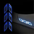 6pcs/Set Car Reflective Stickers Anti-Scratch Safety Warning Sticker for Truck Auto Motor Exterior Decorative Accessories. 