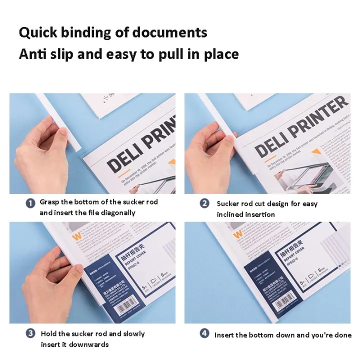 Deli%205pcs/bag%20Pieces%20Sample%20Transparent%20Draw%20Rod%20Folder%20File%20Report%20Draw%20Rod%20Folder%20for%20Office%20School%20Stationery%20Supplies%20-%20Image%204
