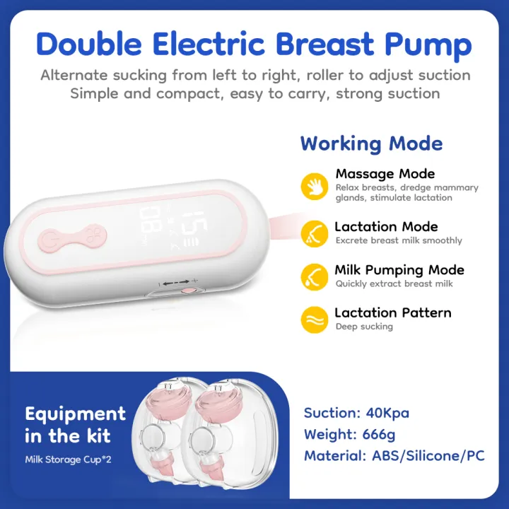 MAMIJOY%20Wearable%20Breast%20Pump%20%20Portable%20Low%20Noise%20Breastfeeding%20Pump%20with%204%20Modes%2015%20Levels%20Double%20Electric%20Breast%20Milk%20Pump%20AV66%20-%20Image%203