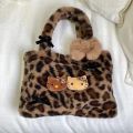 Sanrio Hello Kitty Leopard Print Handbag Y2K Spicy Girls Women Shoulder Bag Kawaii Underarm Tote Lightweight Durable Girl Gifts. 