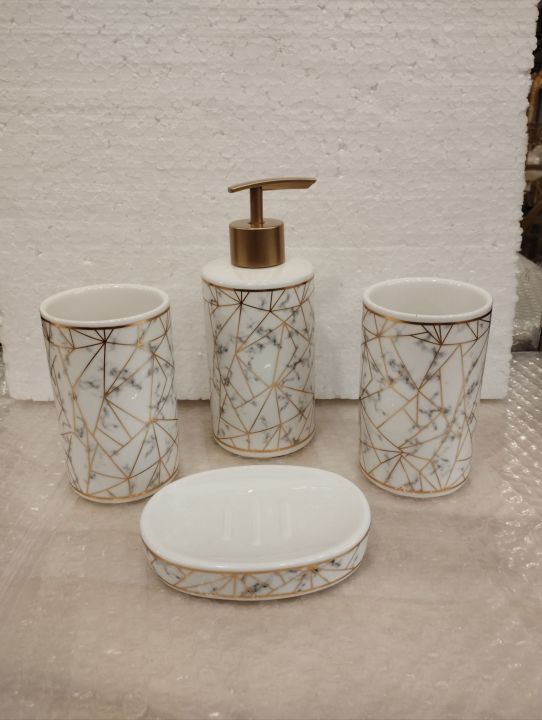 4%20Pcs%20-%20Ceramic%20Bathroom%20Accessories%20Set%20with%20Soap%20Holder,%20Toothbrush%20Holder,%20Soap%20Dish-%20White%20Black%20Color%20-%20Image%205