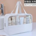 Women's Clear Makeup Bag Portable Travel Cosmetic Bag Large Capacity Bath Bag Multifunctional Waterproof Storage Compartment.