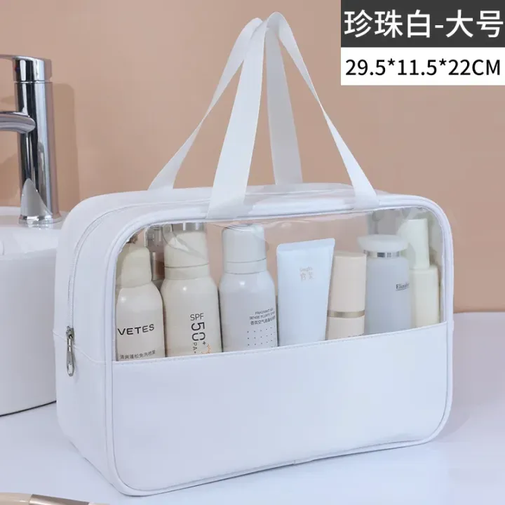 Women's%20Clear%20Makeup%20Bag%20Portable%20Travel%20Cosmetic%20Bag%20Large%20Capacity%20Bath%20Bag%20Multifunctional%20Waterproof%20Storage%20Compartment%20-%20Image%205