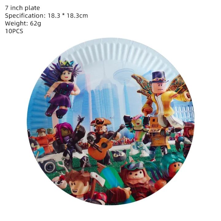 Roblox%20Birthday%20Party%20Decorations%20Supplie%20Roblox%20Game%20Celebration%20Party%20Balloons%20Disposable%20Tableware%20Cup%20Plate%20Baby%20Shower%20Toys%20-%20Image%204