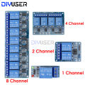 DIYUSER 5V 1 2 4 8 Channel Relay Module With Optocoupler. Relay Output 1 2 4 8 Way Relay Module  In Stock  For ARDUINO. 