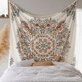 1pc Bohemian Floral Psychedelic Tapestry Wall Hanging Indian Mandala Tapestry Wall Hangings Decor For Living Room Bedroom Decor.