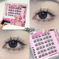 Gege Bear No-Glue False Eyelashes — 12 Zodiac Styles, Natural Cartoon Look, Clear Band, Segment Sunflower Lashes for Upper. 