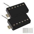 Phrilam Pro LP  Vintage Alnico 5 Covered Humbucker Neck Bridge Pickups Set  7.6/8.8K for LP Style Electric Guitar. 