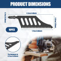 10Pcs 112mm Jigsaw Blade T Shank Extra Long Scroll Saw Blades Carbon Steel Coarse Tooth Cutter for Wood Cutting Tight Spaces. 