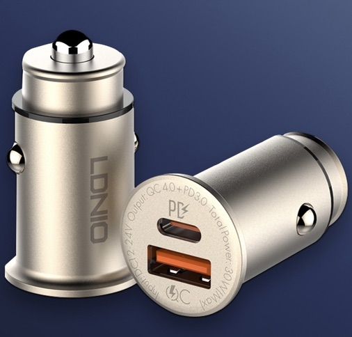 Ldnio 30 Watt Car Charger Pd 3.0 & Qc 4+