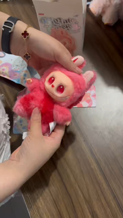 3rd generation get into energy labubu plush doll key chain figure box key chain dolls