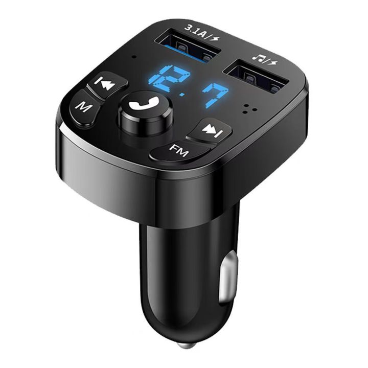 Car%20Hands-free%20Bluetooth-compaitable%205.0%20FM%20Transmitter%20Car%20Kit%20MP3%20Modulator%20Player%20Handsfree%20Audio%20Receiver%202%20USB%20Fast%20Charger%20-%20Image%207