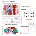 Random 1Set Doll Accessories for Barbie Doll Shoes Boots Mini Dress Handbags Crown Hangers Glasses Doll Clothes Kids Toys 11.5''. 