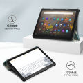 HUWEI Smart Case For Amazon Kindle Fire HD 10 HD10 Plus 2021 10.1'' Tablet PU Leather Tri-folding Stand Cover T76N2B T76N2P Case. 