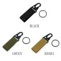2pcs Tactical Hanging Buckle Molle Nylon Webbing Carabiner Belt Triangle Keychain for Outdoor Climbing Camping Tool Accessory. 
