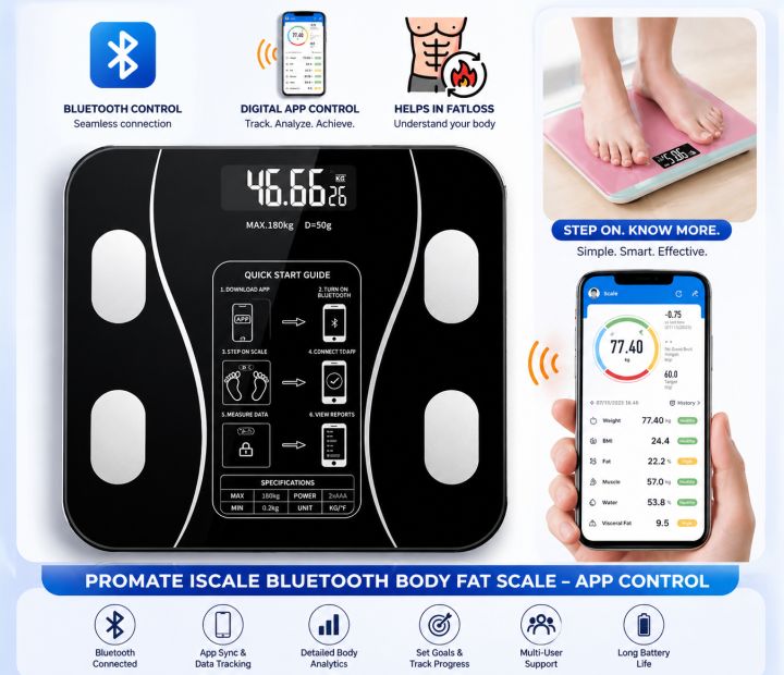 180 Kg Digital Weight Machine with Bluetooth - Image 1