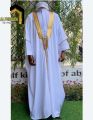 BISHT CLOAK ARAB DRESS THOBE SAUDI MENS ROBE EID kaftan. Half Sleeves. 