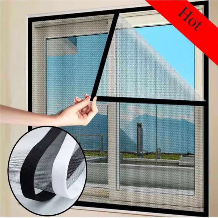 Customized Insect Mosquito Nets for Window Screen Mesh Self Adhesive Anti-Mosquito Tulle Invisible Against Mosquitoes and Flies