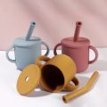 Silicone Cups For Infants And Young Children, Learning And Drinking Water Cups, Double Ear Cups, Endurance Training Cups.