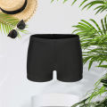 2pcs Women's Solid Color High Stretch Slimming Swim Shorts - Casual Beach Bottoms. 