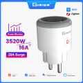 GIRIER Tuya ZigBee Smart Power Plug 16A WiFi Wireless Wall Socket Outlet with Power Monitoring Overload Function Work with Alexa. 
