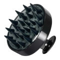 Black Shampoo Massager Brush Scalp Hair Scrubber with Soft Silicone Bristles For All Type Of Hairs Straight Curly Wet Dry For Men Women Children. 