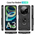 Shockproof Armor Case Phone Case for Redmi A3 14C 13C 12C 10C Ring Stand Bumper Silicone Phone Back Cover. 