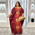 African Attire For Women Abaya Embroidery Plus Size Elegant Party Church Dress.