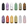 2pcs/Set Natural Stone Crystal Large Hexagonal Pillar Bead Amethyst Tiger Eye Quartz Ornament Jewelry Making DIY Decor Accessory. 