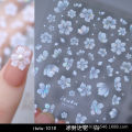 Thin and Tough Nails Sticker 3D Cute Pink Starry Sky Nail Art Stickers Long Bows Ribbon Self Adhesive Nail Decoration Decals DIY. 