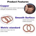 200pcs Copper Washer Gasket Nut & Bolt Set - Perfect For Sump Plugs - Includes Box & Assorted Sizes (M5/M6/M8/M10/M12/M14).
