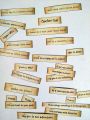 vintage journal words stickers for scrapbook, Mobile, art and craft. 