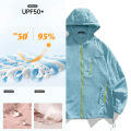 Summer Windbreaker Men's Jackets Sun Protection Coats Ice Silk UV Protection Clothing Couple Hooded Windbreak Jacket Women Coats. 