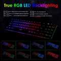 Red Dragon Keyboard K688 RGB Mechanical Gaming Keyboard – 78 Keys, Hot-Swappable red Switches, Compact Ergonomic Design. 