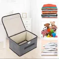 Home fabric two-piece set of storage box foldable clothing storage box household non-woven dust-proof storage box. 