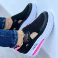 Red Sneakers Women Shoes Woman Tennis Shoes Canvas Shoe Female Casual Shoes Ladies Sport Shoes Platform Sneaker Hollow Out Shoes. 