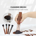 Coffee Brush Grinder Cleaning Tool Wood Handle Espresso Machine Cleaner Powder Dusting Kitchen Home Cafe Barista Accessories.