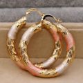 Golden Hoop Earrings Bohemian Style Alloy Earrings Exquisite Women's Daily Casual Earrings.
