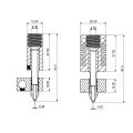 3sets 3D Printer Extruder Hotend +3 PCS 0.4MM MK8 Nozzles Suitable for CR-10, CR10, CR10S, Ender 3, Ender 3 Pro, Ender 5. 