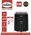 Famous Air Fryer With Led Display Touch Control-5 Litre Free Spatula And Gloves. 