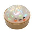 Cute Bao Bun Dumpling Squishy Slime Stress Relief Toys Non-Stick Clear Glitter Slime Stress Ball Fidget Toy for Kids Party Favor. 