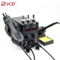 JCD 2 in 1 Soldering Station Digital Display SMD Rework Hot Air Gun Solder Iron 220V ESD Welding Desoldering Repair Tools 8586D. 