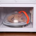 Microwave Food Cover Plate Vented Heat-resistant Food Splatter Protector Lid Kitchen Thickened Clear Food Anti-Splash Cover.