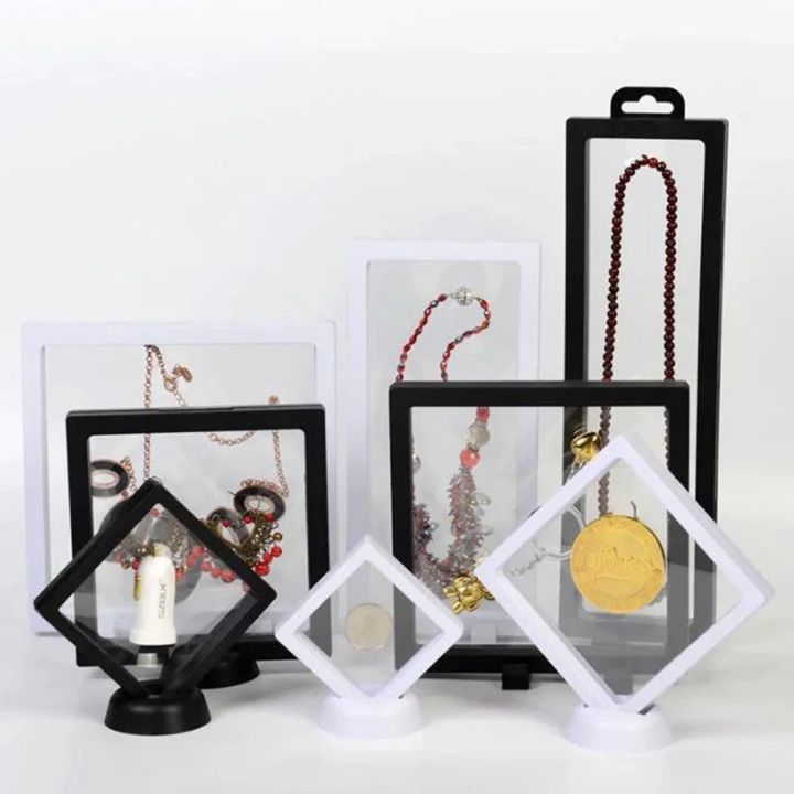 10PCS%20Jewelry%20Storage%20Box%203D%20Packaging%20Case%20Gemstone%20Floating%20Frame%20Membrane%20Ring%20Coin%20Display%20Case%20Necklace%20Display%20Holder%20-%20Image%203
