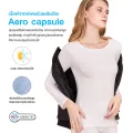 Cara Cara long sleeve thermal underwear women Aero capsule thermal fleece warm high elastic soft comfortable CVN-PLA002. 