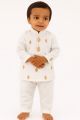 Trendsetter -Kids panjabi set/baby fasionable panjabi set, soft cotton white colour baby panjabi/eid ul ajha special panjabi- Inventive Choice. 