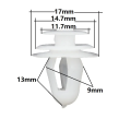 50PCS Universal Car Retainer Clips Auto Door Panel Clips Fixing Fastener 9mm Hole Car Interior Door Trim Panel Card Clip Rivet. 