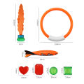 Summer Diving Toys Torpedos Octopus Diving Fish Ring Swimming Pool Water Games Training  Set Toys For kids. 