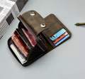 Men’s Premium Leather Wallet – Double Button Accordion Design with Multi-Slot Card Holder for Credit, Debit & Cash | Stylish, Durable Money Bag for Everyday Use. 